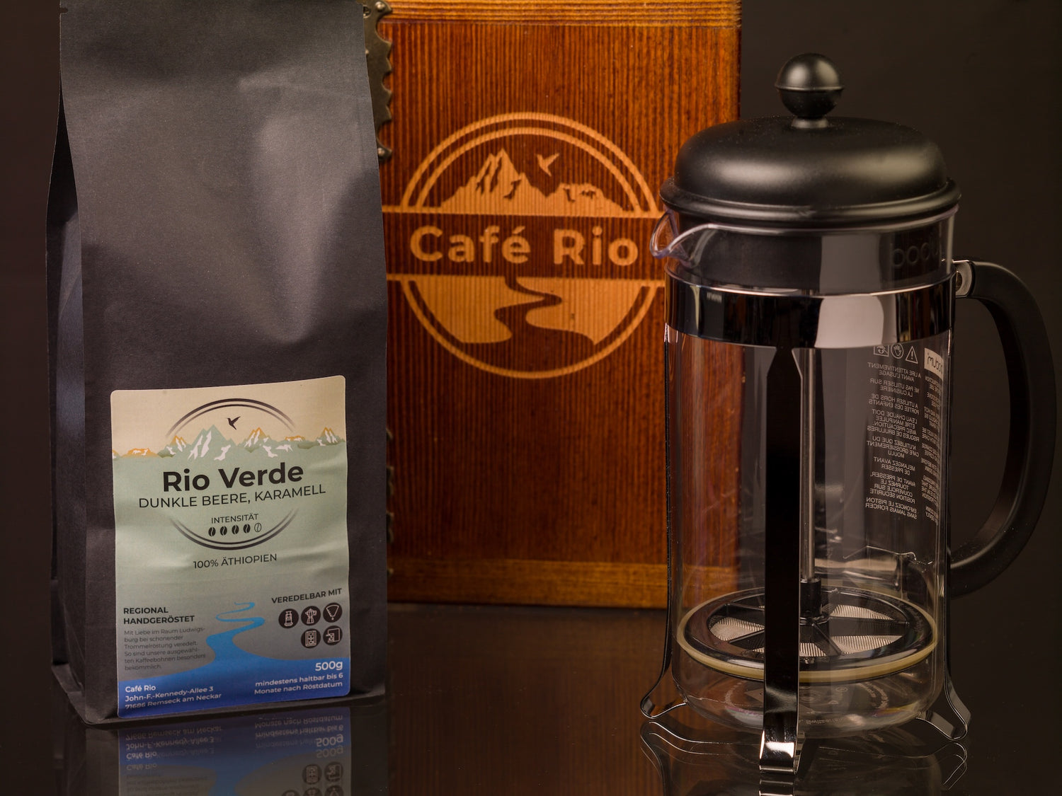 Rio Verde Kaffee mit French Press